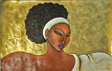 Ebony Beauty #7 Acrylic Paint on Paper Art Original