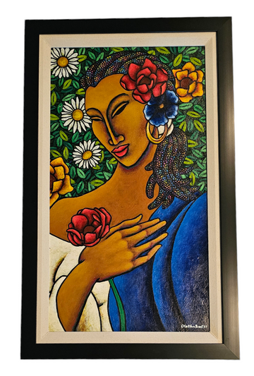 Sophie Flowers Acrylic Paint on Board Art Original