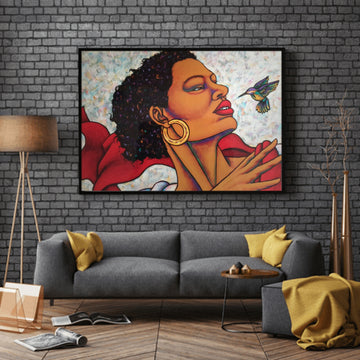 Humming Bird #2 Acrylic Paint On Canvas Art Original