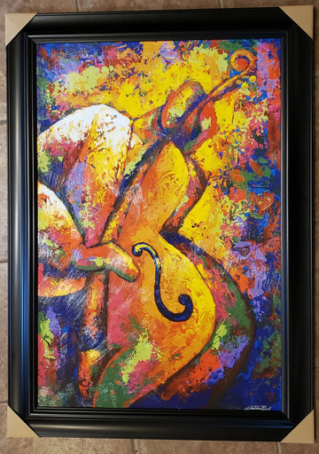 Bass Player #2 | Framed Lithograph