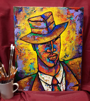 Brother Man #2 Acrylic Paint on Canvas Art Original - LaShunBeal.com