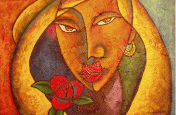 A Rose Acrylic Paint on Canvas Art Original
