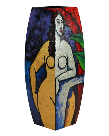 Hand Painted Wooden Vase #4 - LaShunBeal.com