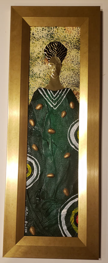 Queen #63 Mixed Media Original Framed