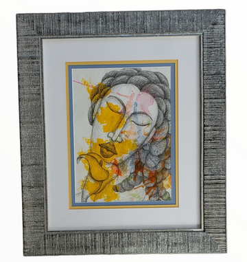 Suzette Original Art Drawing Framed