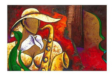 Saxy- Acrylic Paint On Canvas Art Original - Lashunbeal.com