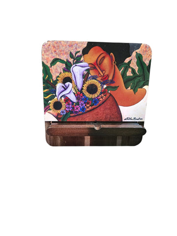 A Flower For All Seasons Decorative Bamboo Laptop/Book Stand