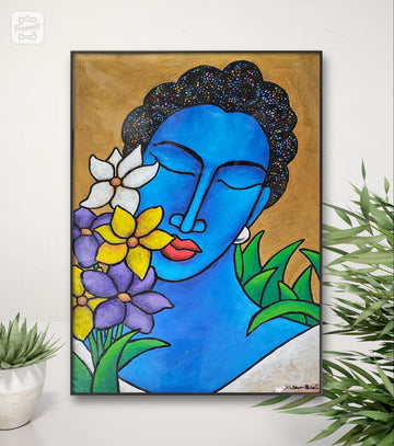 Indigo Bloom #3 | Lithograph Print