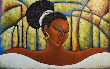 Ebony Beauty #2 Acrylic Paint on Paper Art Original (Copy)