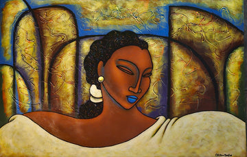 Ebony Beauty #2 Acrylic Paint on Paper Art Original (Copy)