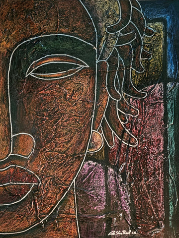 Loc's #8 Acrylic Paint on Paper Art Original