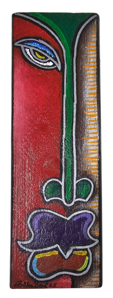 Mask #562 Acrylic Paint on Wood Art Original