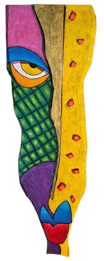 Mask #567 Acrylic Paint on Mixed Media Art Original (Copy)