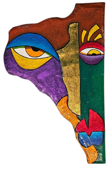 Mask #567 Acrylic Paint on Mixed Media Art Original
