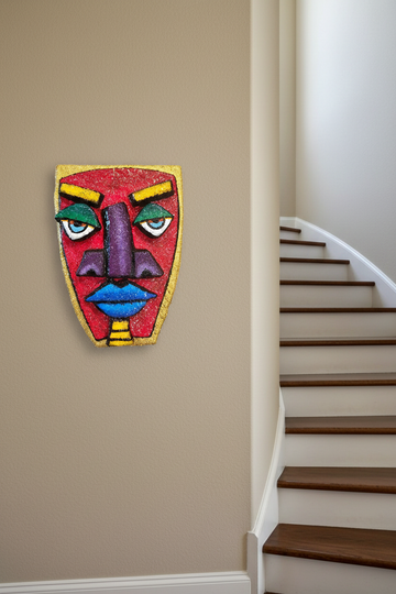 Mask #63 Acrylic Paint on Mixed Media Art Original
