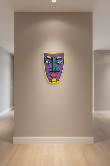 Mask #66 Acrylic Paint on Mixed Media Art Original