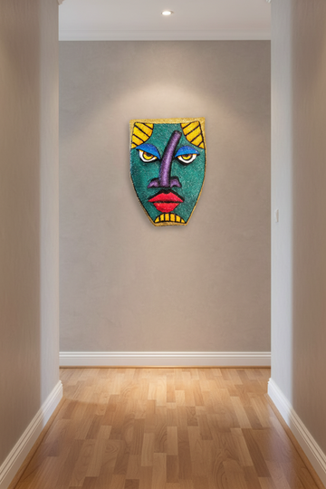 Mask #67 Acrylic Paint on Mixed Media Art Original