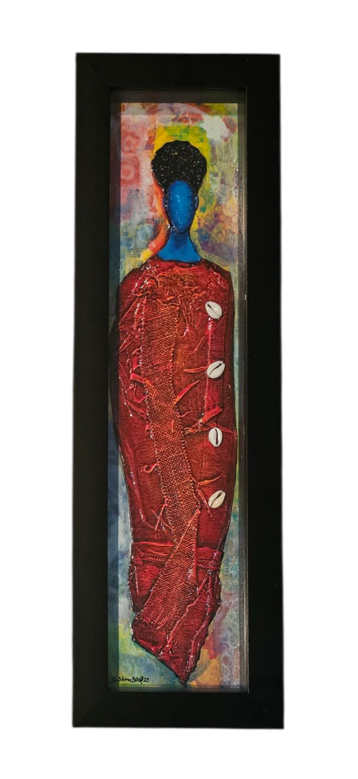 Nubian #129 Acrylic Paint Original Framed