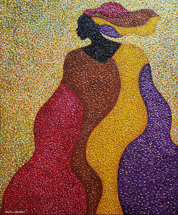 Nubian #14 Acrylic Paint on Canvas Art Original
