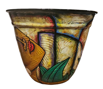 Hand Painted Floor Vase #24