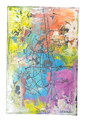 X Factor #820 Acrylic Paint on Paper Art Original