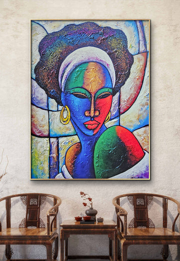 Colored Girl #10 Giclee on Canvas