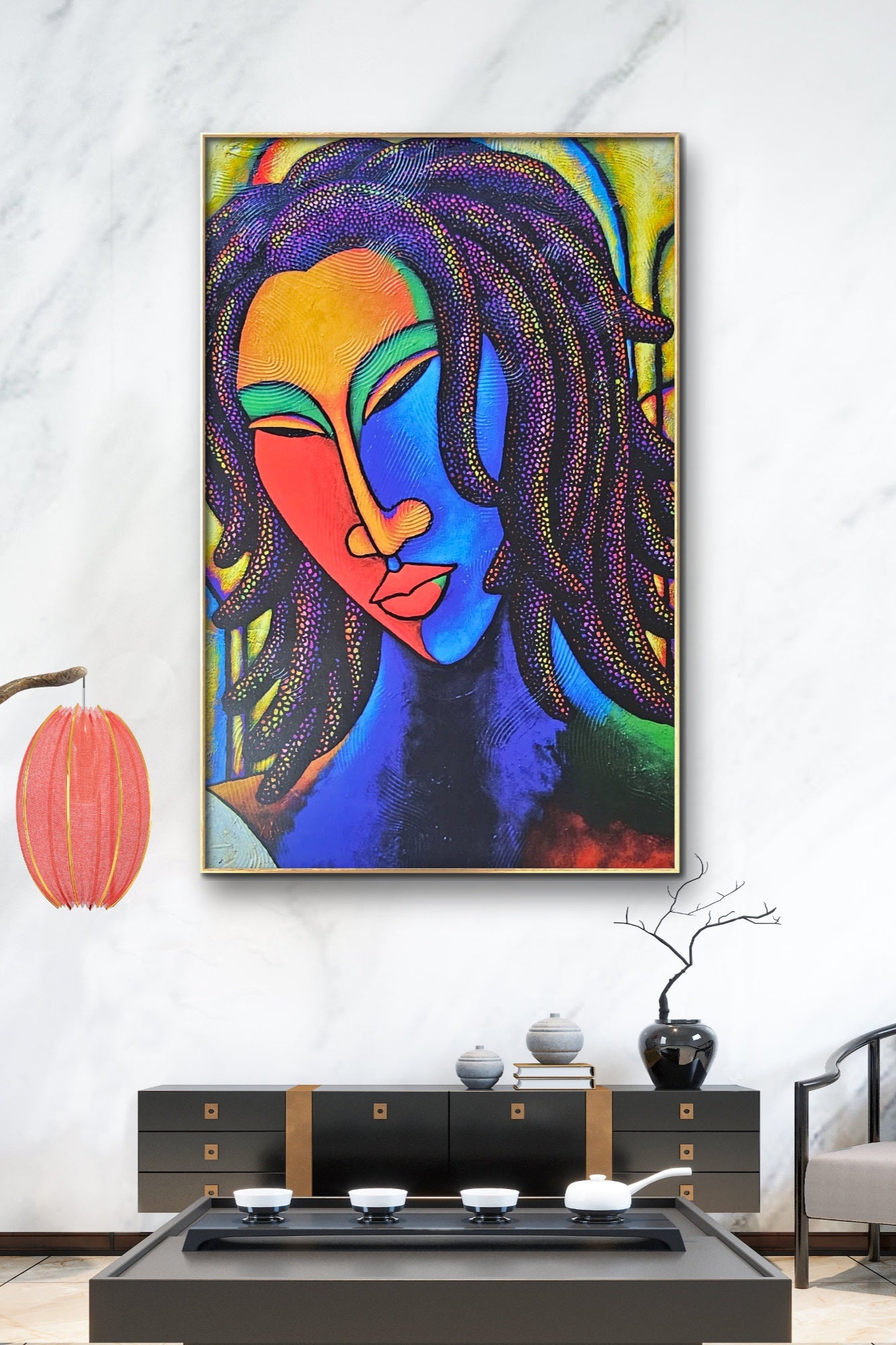 Colored Girl #17 Giclee on Canvas
