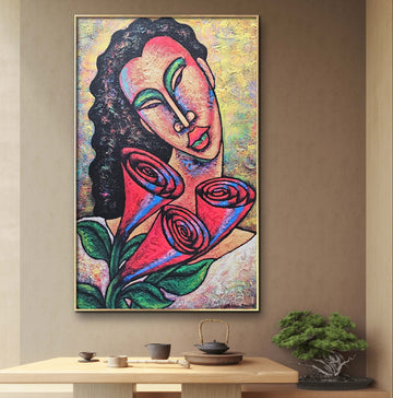 Golden Lady #7 Giclee on Canvas