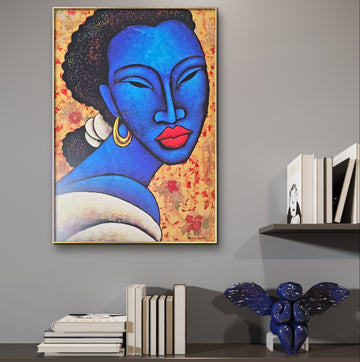 Indigo Blue #2 Giclee on Canvas