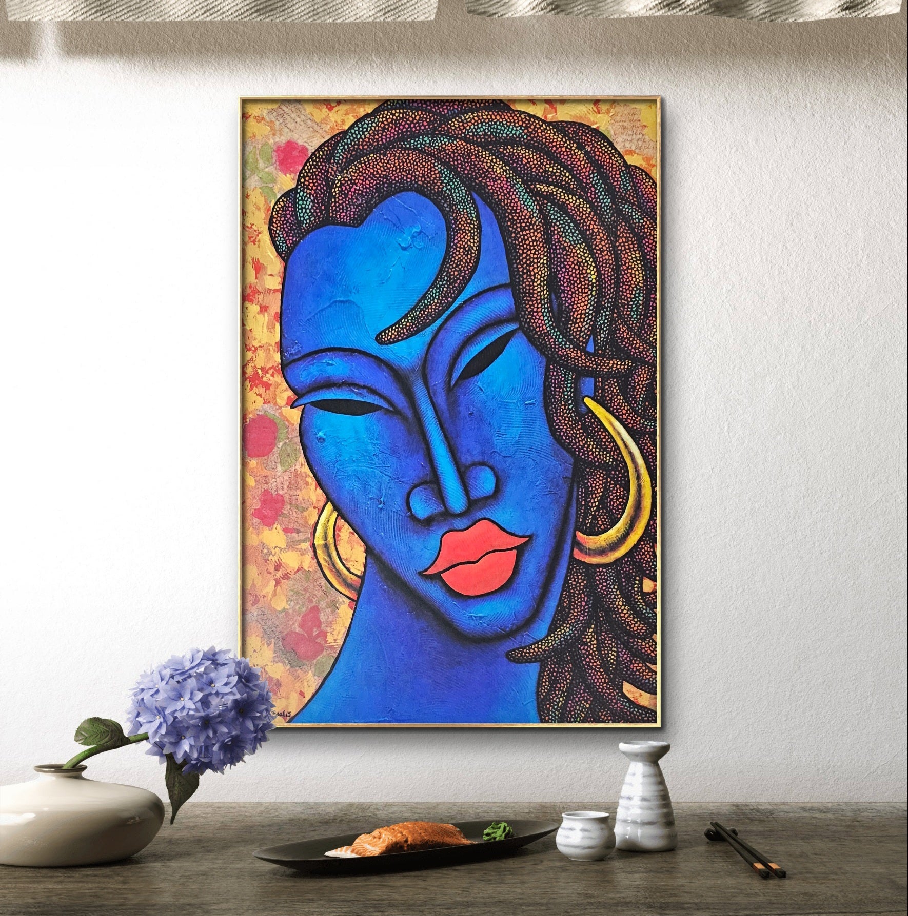 Indigo Blue #3 | Lithograph Print