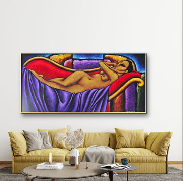 Reclining Nude Giclee on Canvas