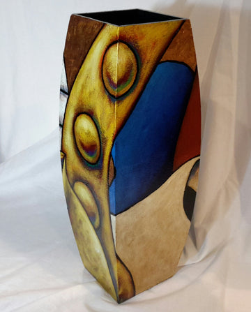 Hand Painted Wooden Vase #20