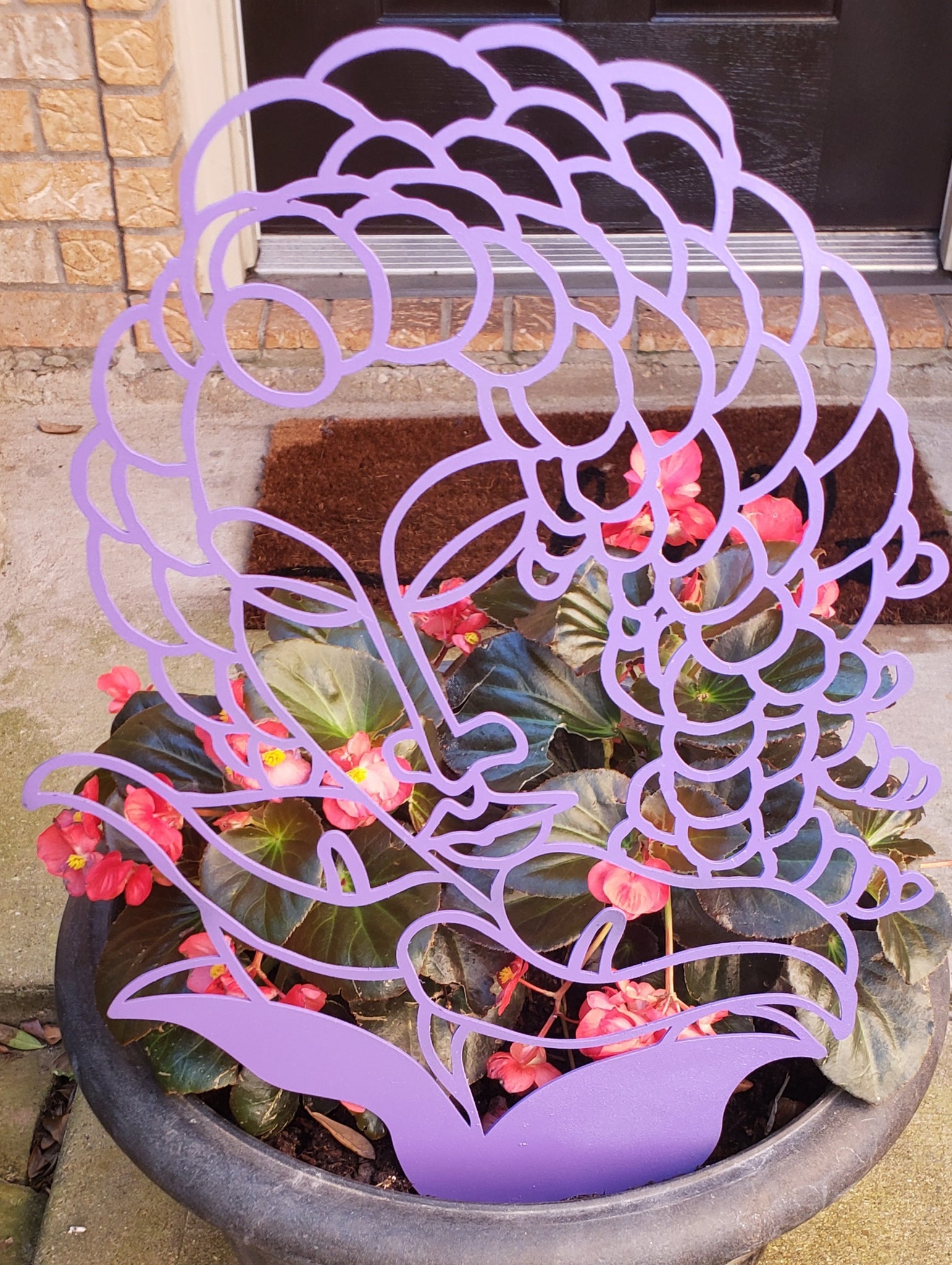 Loc's And Lilies Metal Garden Stake