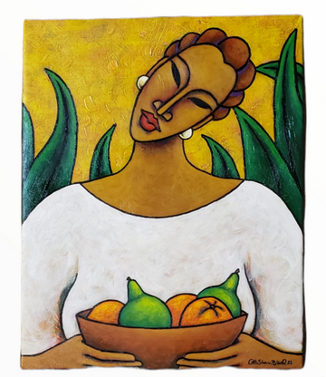 Oranges And Pears Giclee on Canvas
