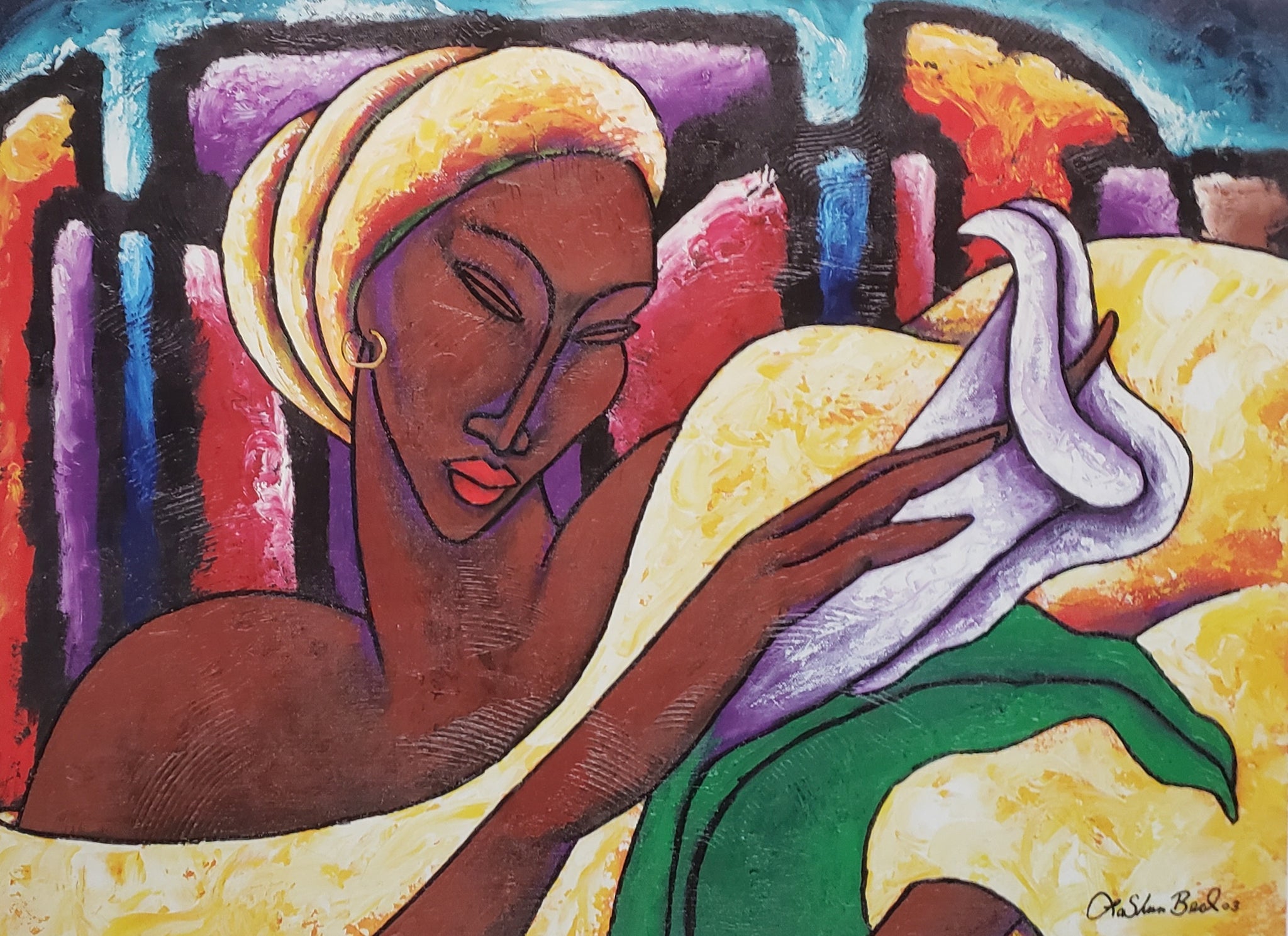 Ebony And Lily| Lithograph Print