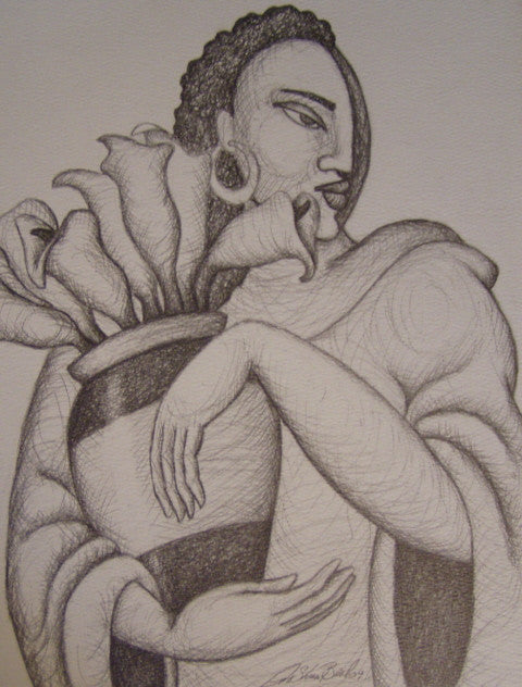Courtney's Gift Original Art Drawing - LaShunBeal.com