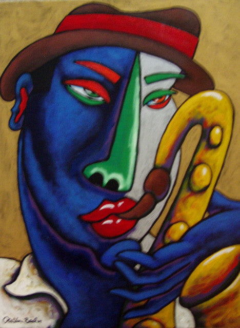 Mo Blues Acrylic Paint On Canvas Art Original - Lashunbeal.com