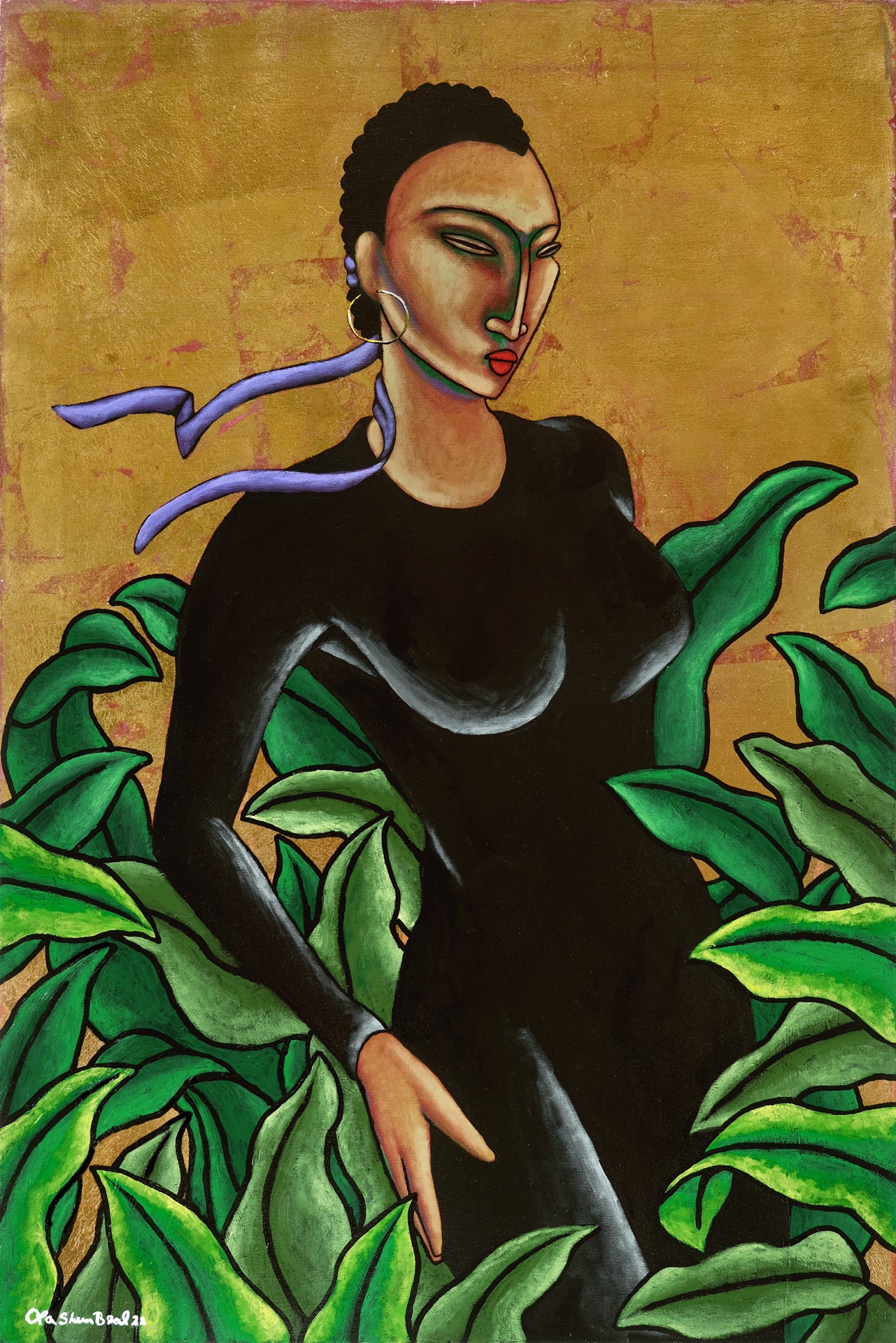 Black Dress #2 Giclee on Canvas
