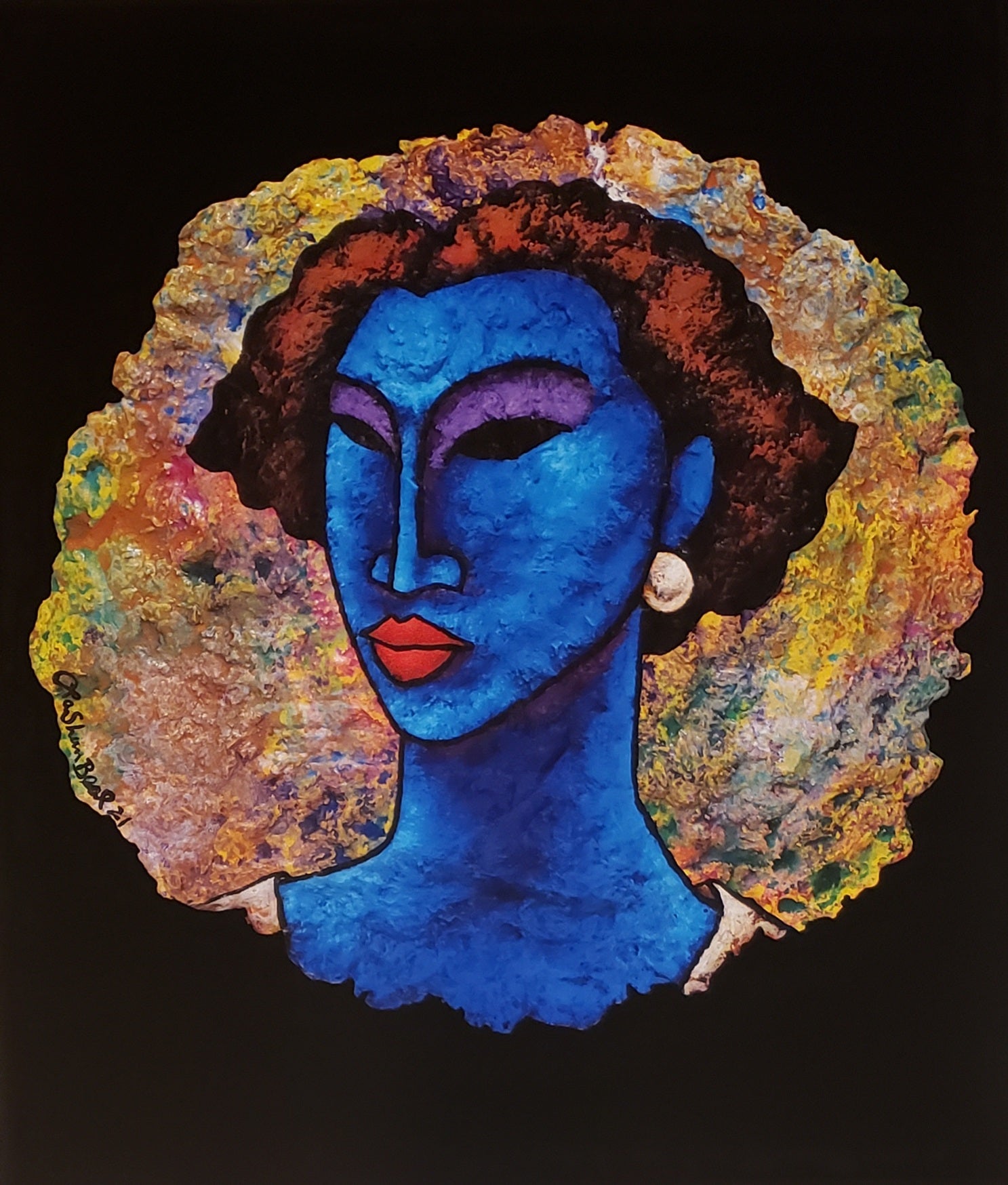 Indigo Blue #17 | Lithograph Print