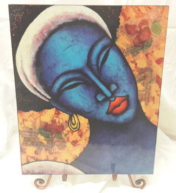 Indigo Blue #6 Art Plaque