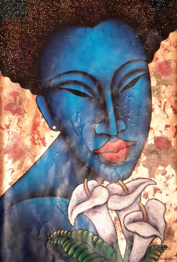 Indigo Blue #5 Giclee on Canvas