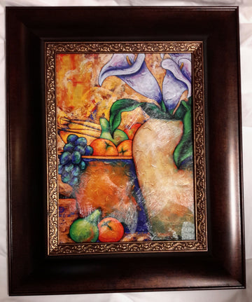 Lilies And Fruit #3 Framed Art