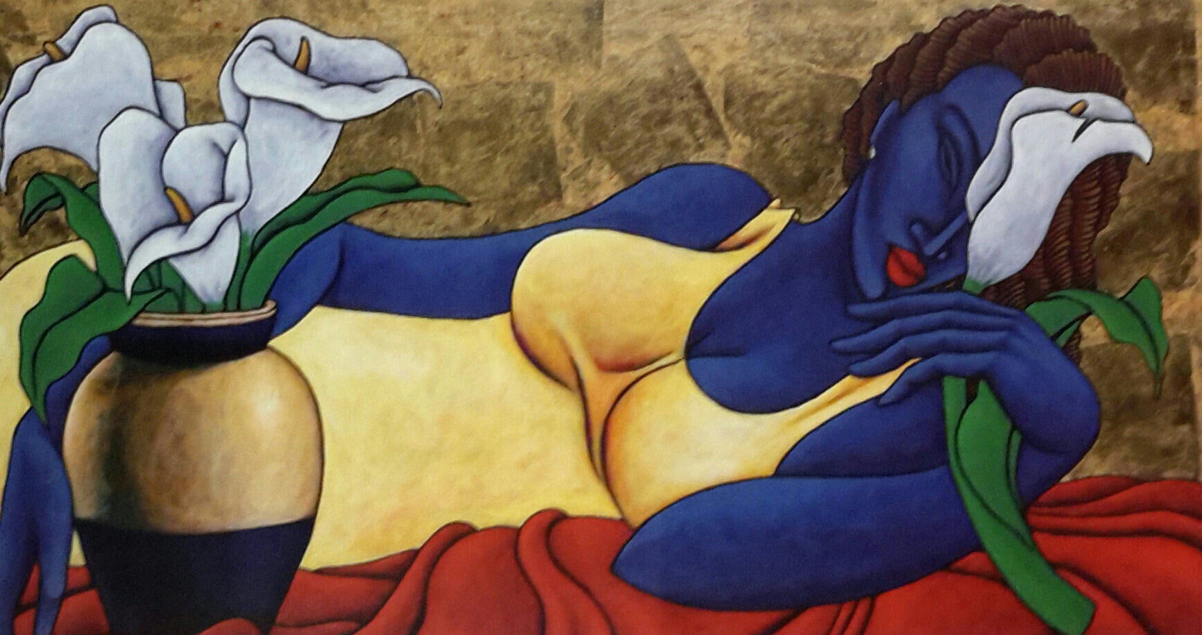 Lilies For Indigo | Lithograph Print