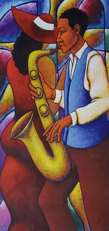 Midnight Sax| Lithograph Print