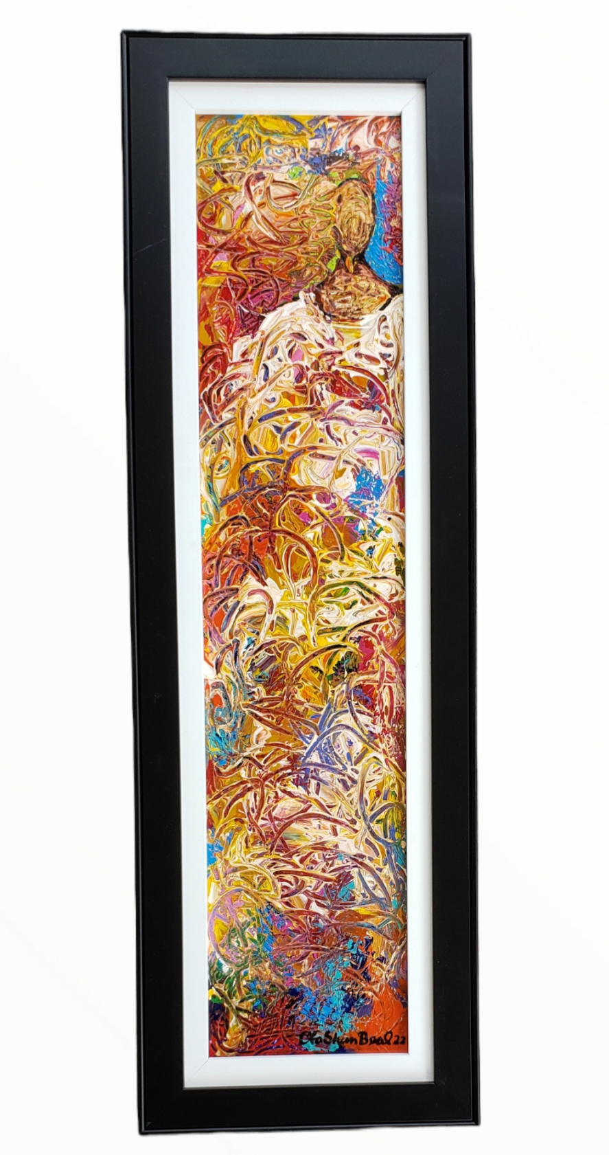 Nubian #118 Acrylic Paint Original Framed