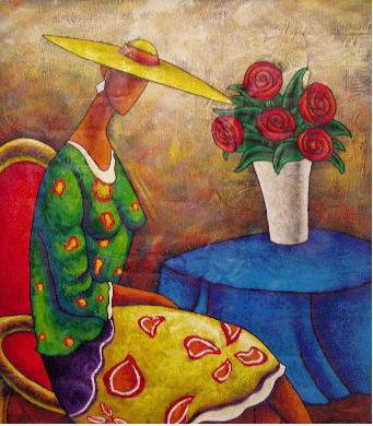 Sitting Pretty Acrylic Paint On Canvas Art Original