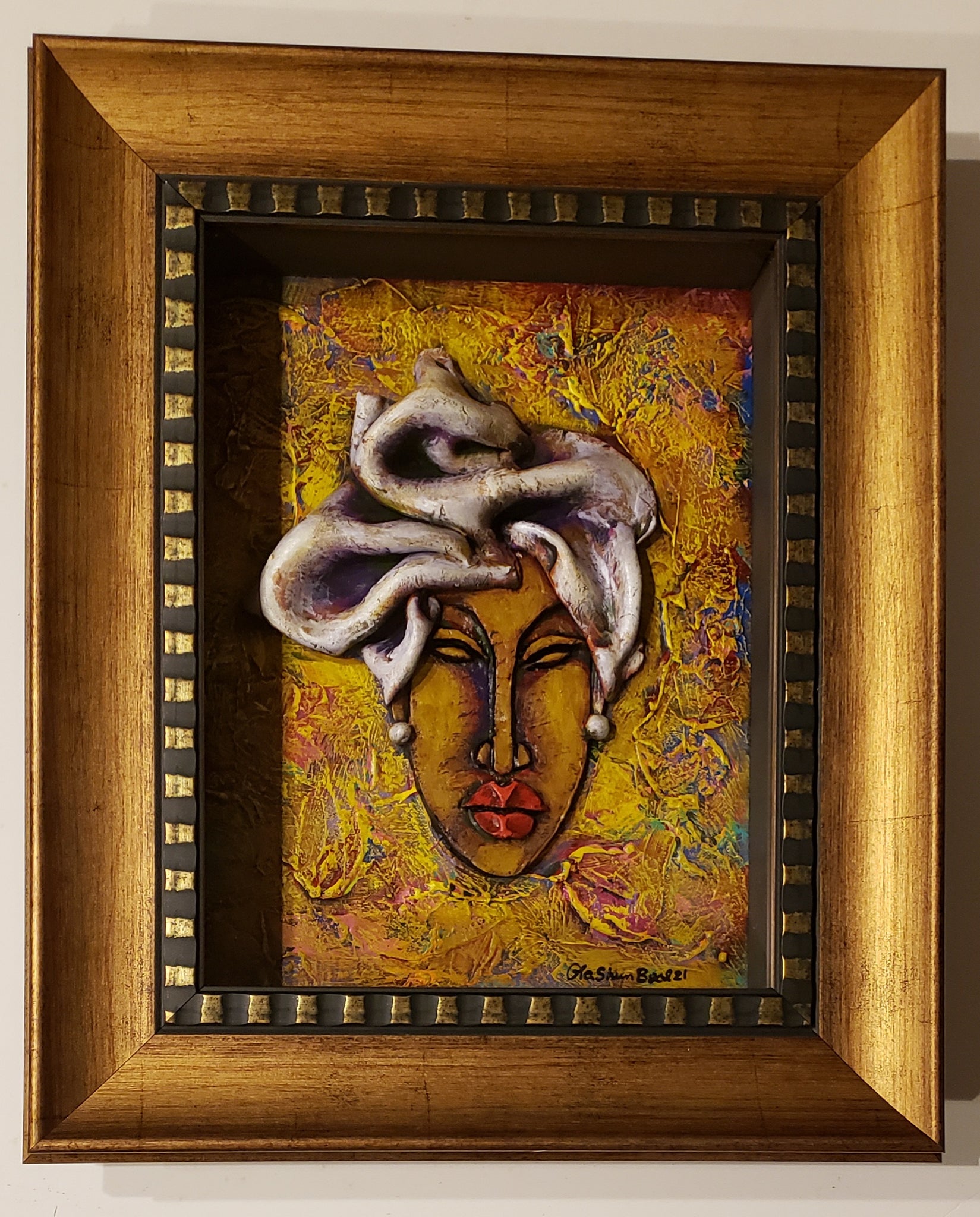 Queen #70 Clay Art Framed Original