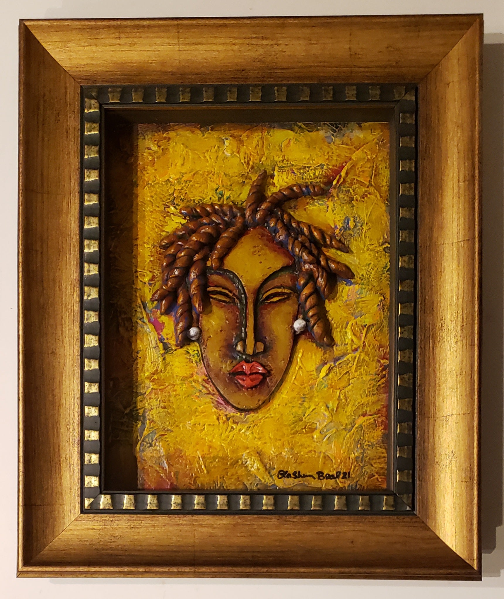 Queen #42 Clay Art Framed Original