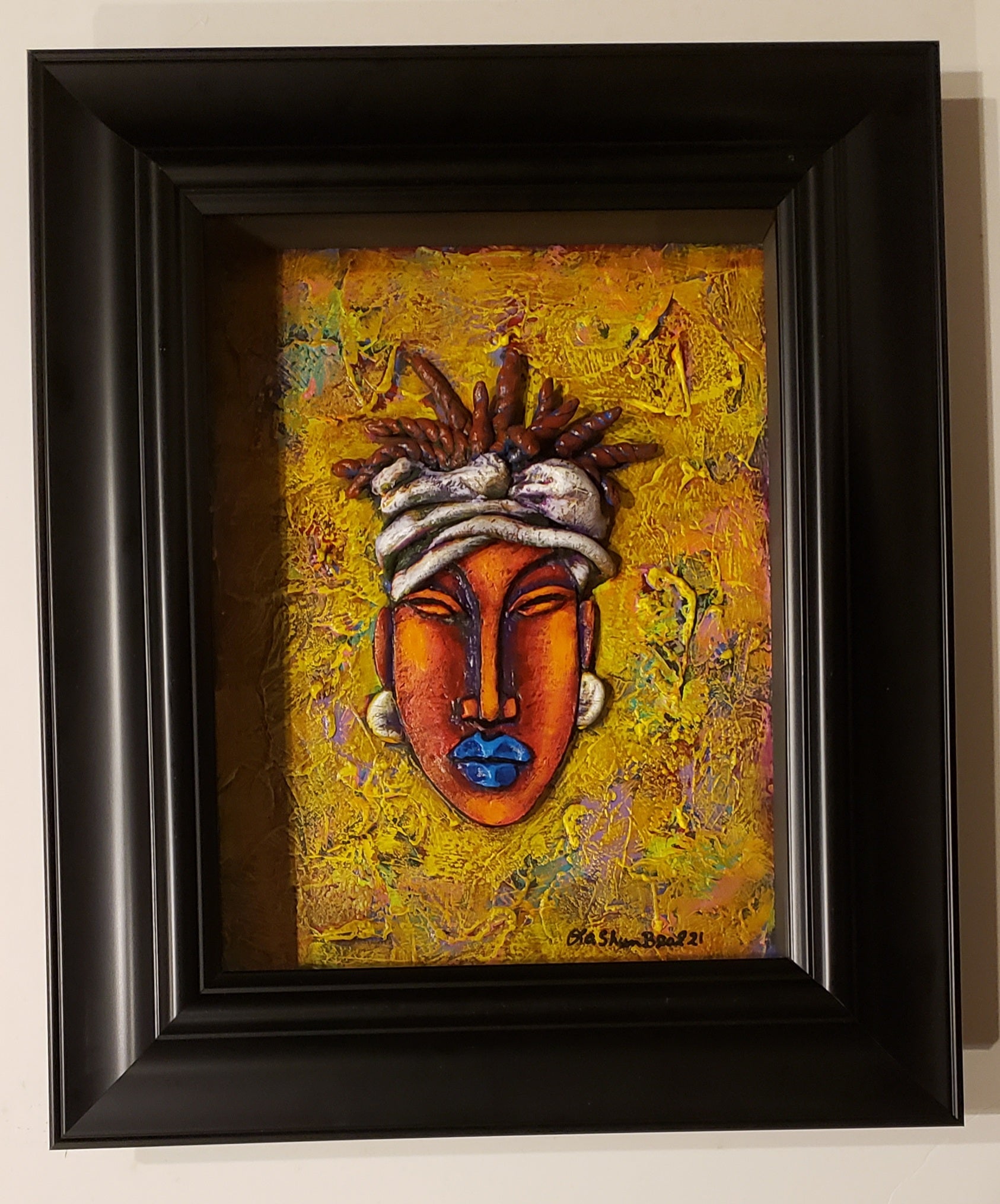 Queen #43 Clay Art Framed Original