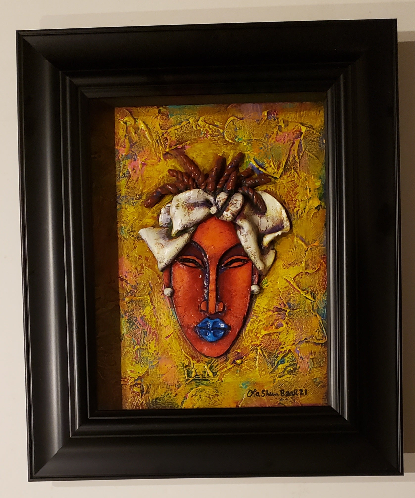 Queen #46 Clay Art Framed Original